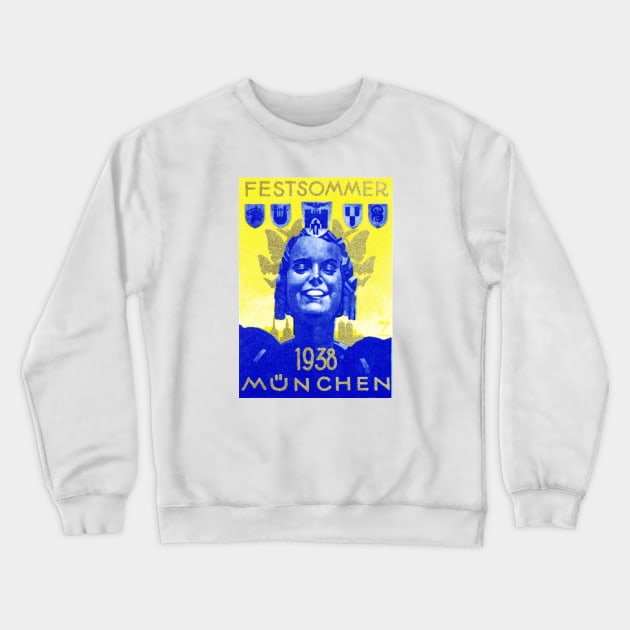 1938 Munich Summer Festival Crewneck Sweatshirt by historicimage